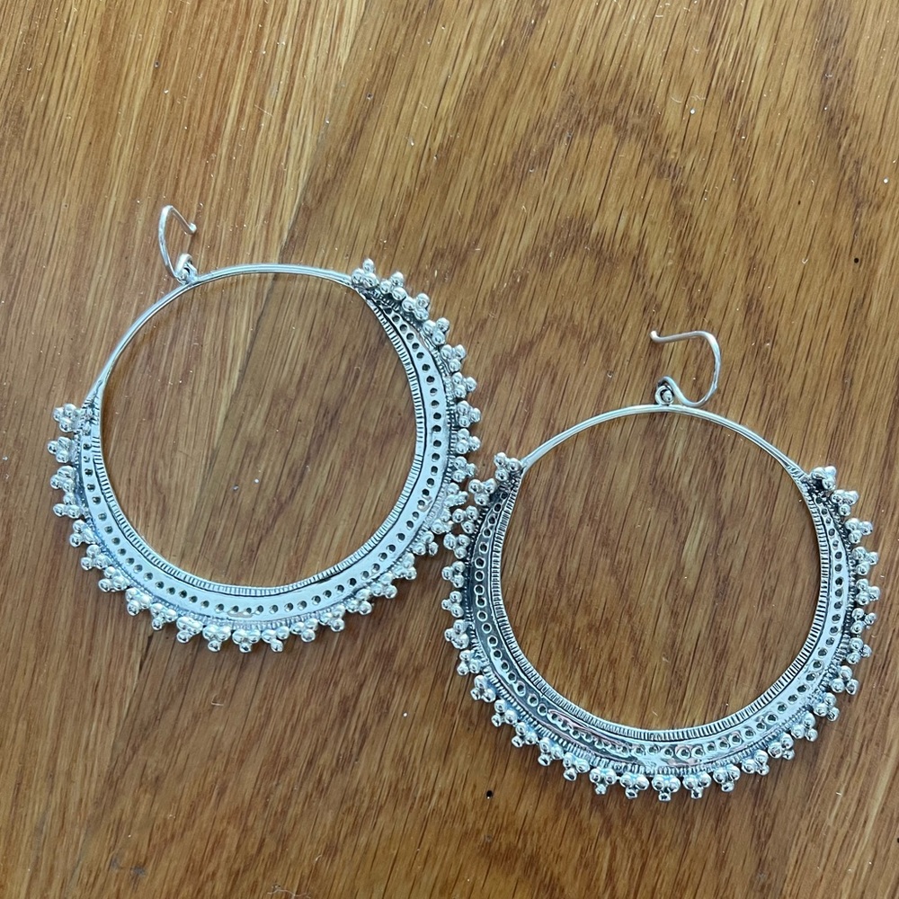 100% Silver Amrapali Indian Hoops
